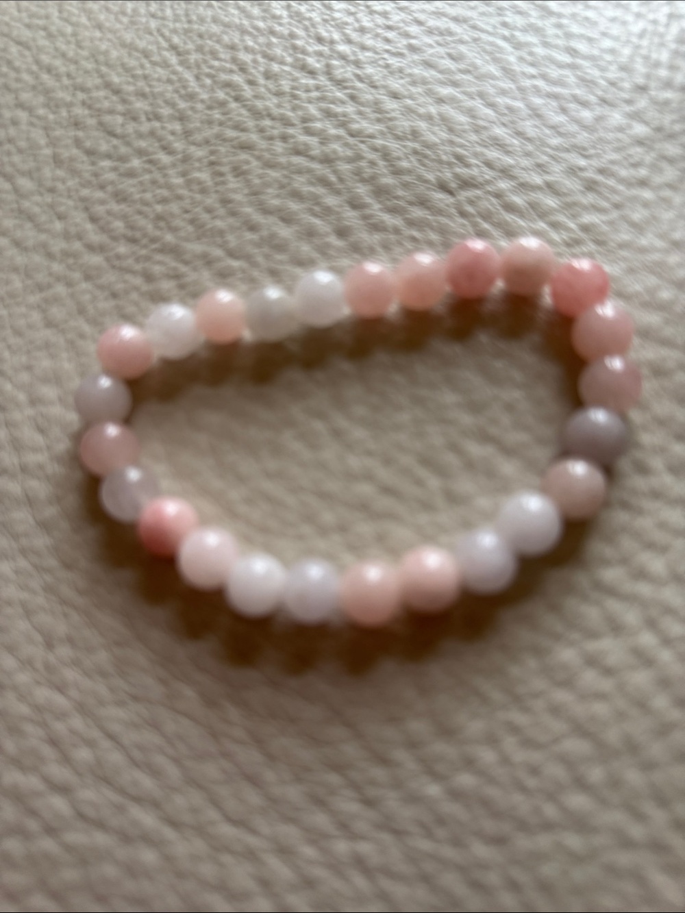 bracelet on elastic with quartz beads
